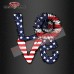 Love American Flag Iron-on transfers White Ink DTF Designs